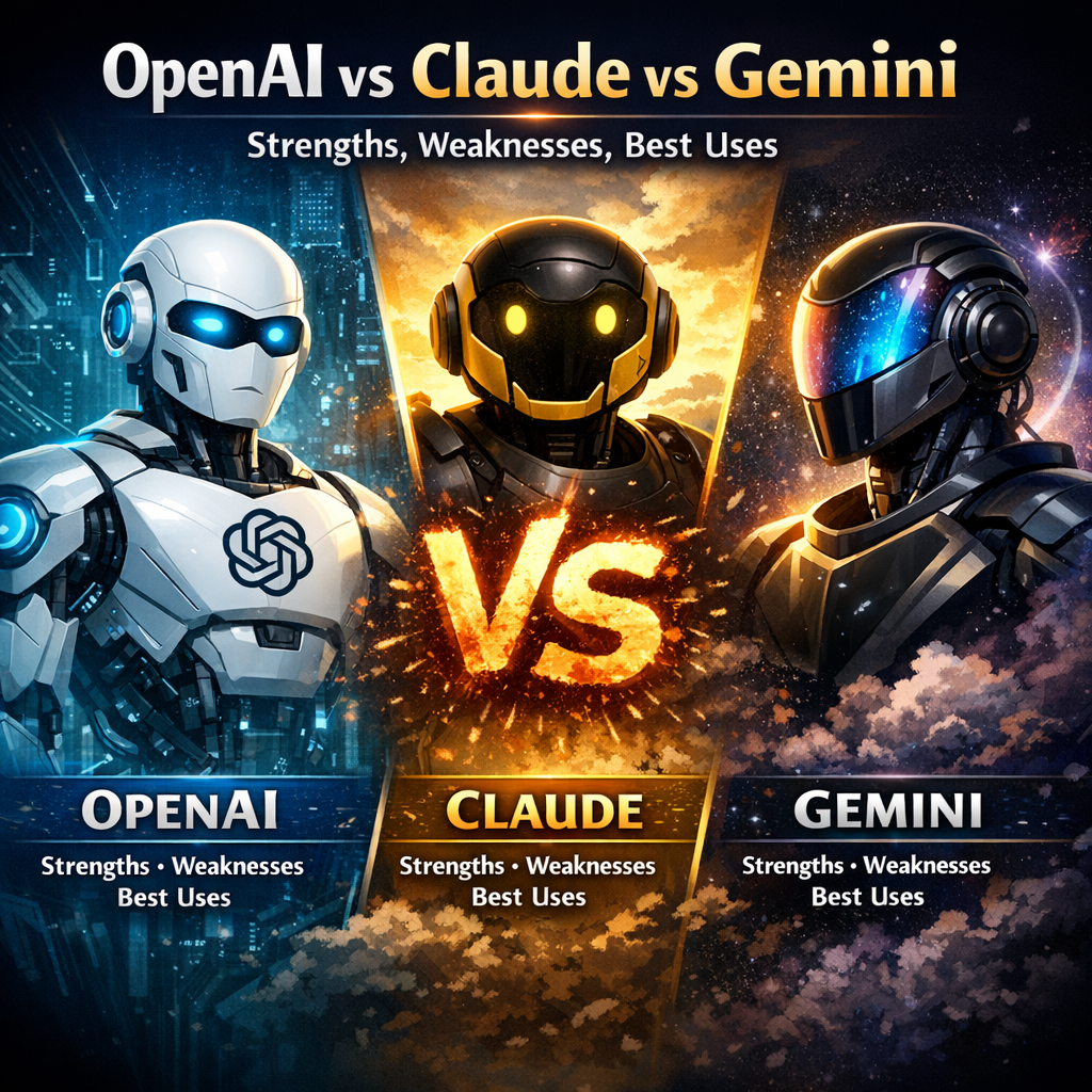 OpenAI vs Claude vs Gemini: Strengths, Weaknesses, Best Uses | Rune ...